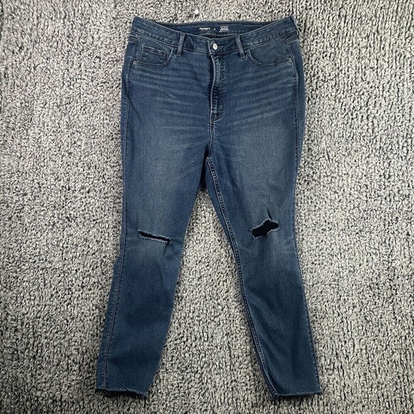 Old Navy Jeans 360 Stretch Rockstar Super Skinny Secret Slim Pockets Women's 16 - Picture 1 of 11